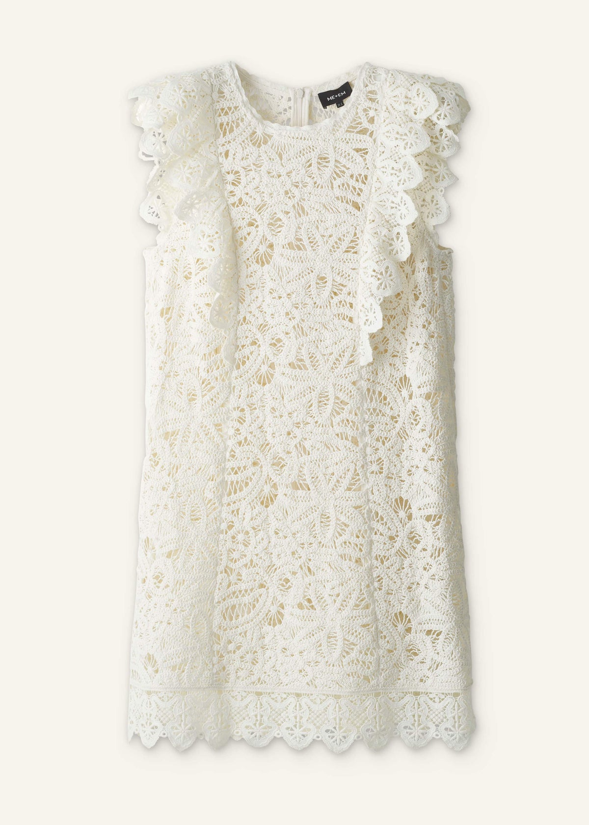 Cream Lace Layer Mini Dress | ME+EM