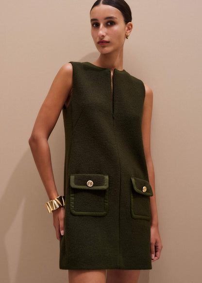 Olive Green Shift Mini Dress | ME+EM