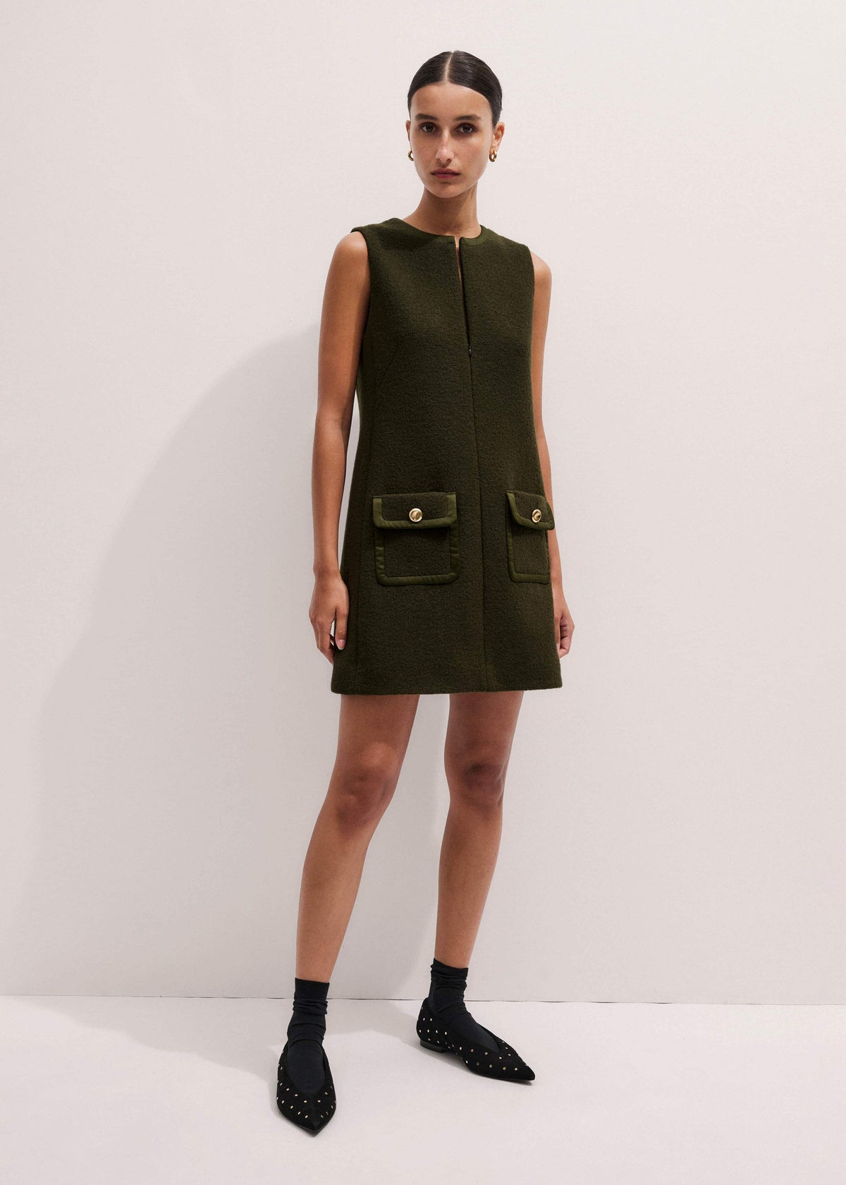 Olive Green Shift Mini Dress | ME+EM