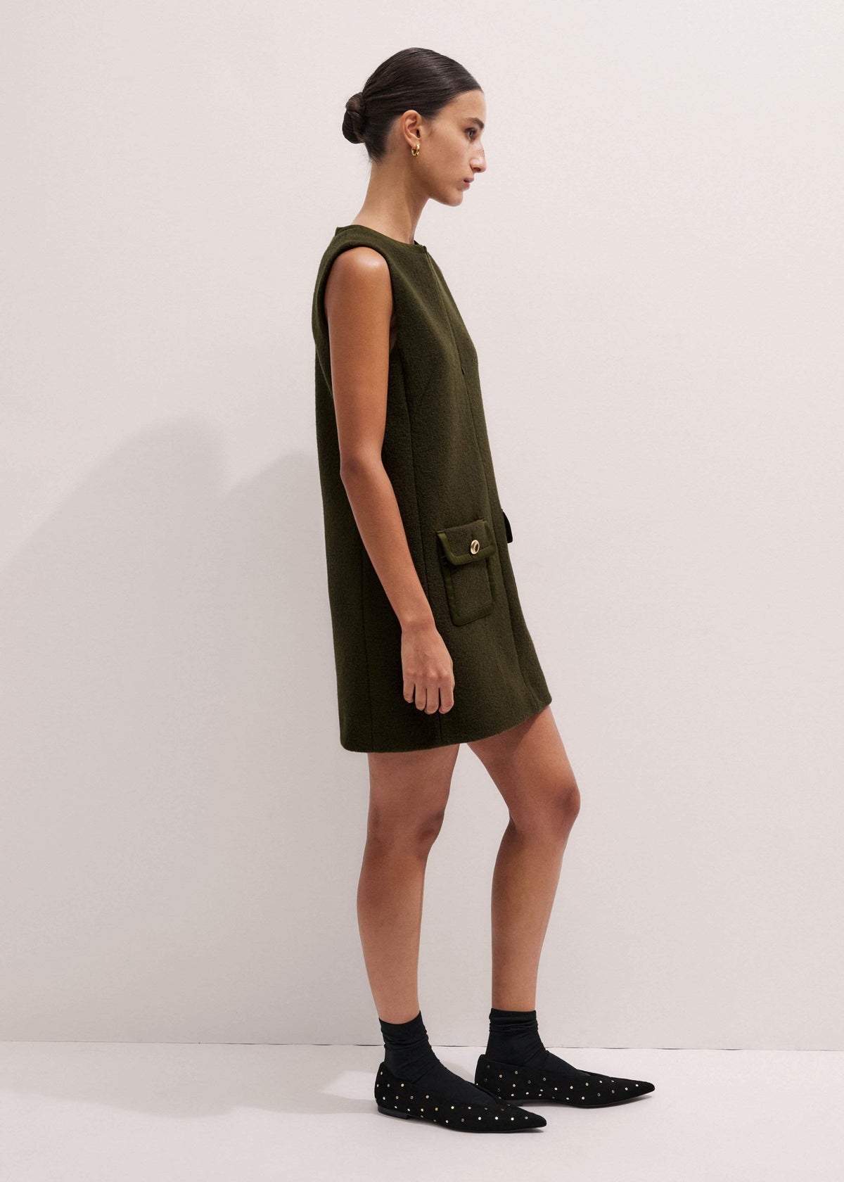 Olive Green Shift Mini Dress | ME+EM