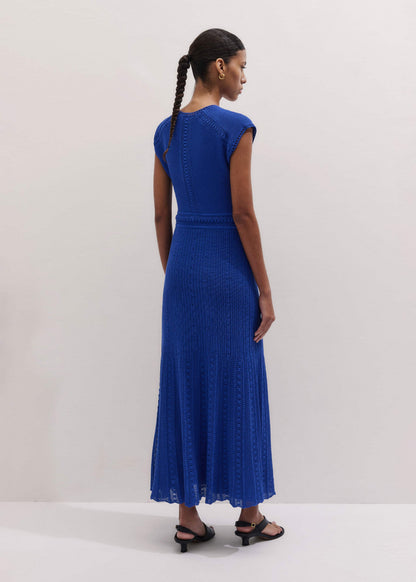 Blue Pointelle Maxi Dress | ME+EM
