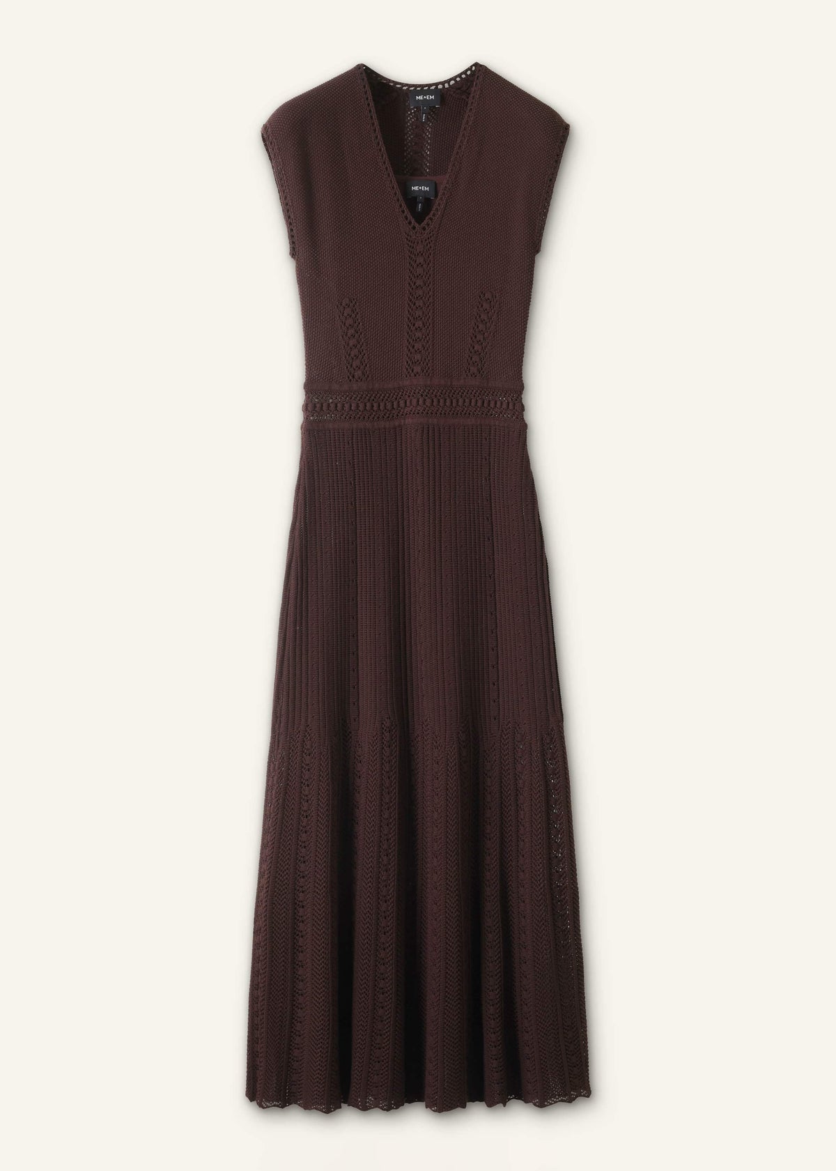 Brown Pointelle Maxi Dress | ME+EM