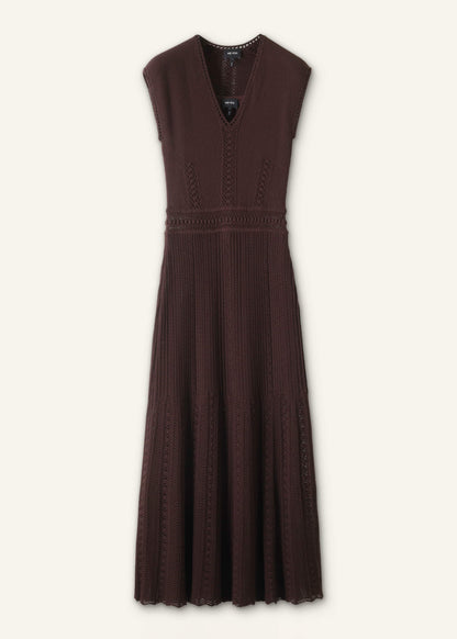 Brown Pointelle Maxi Dress | ME+EM
