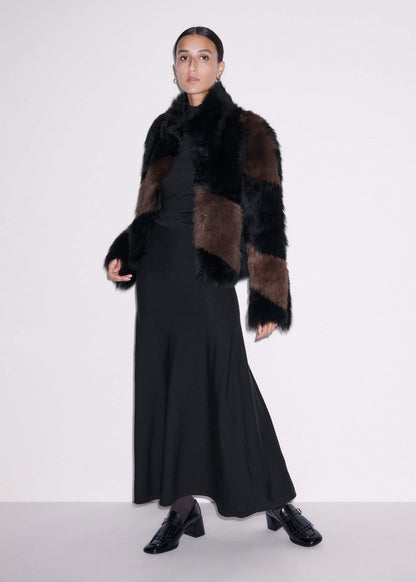 Black High Neck Knit Maxi Dress + Layering Top | ME+EM