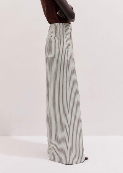 Ivory High Waist Wide Pant | ME+EM