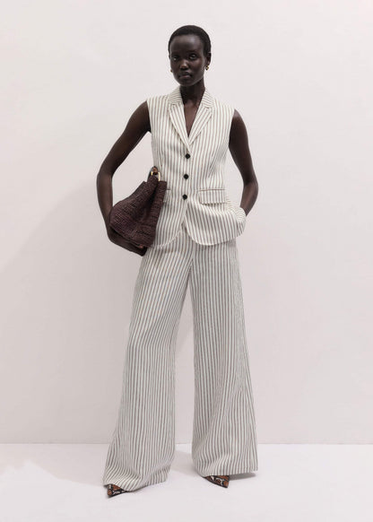 Ivory High Waist Wide Pant | ME+EM