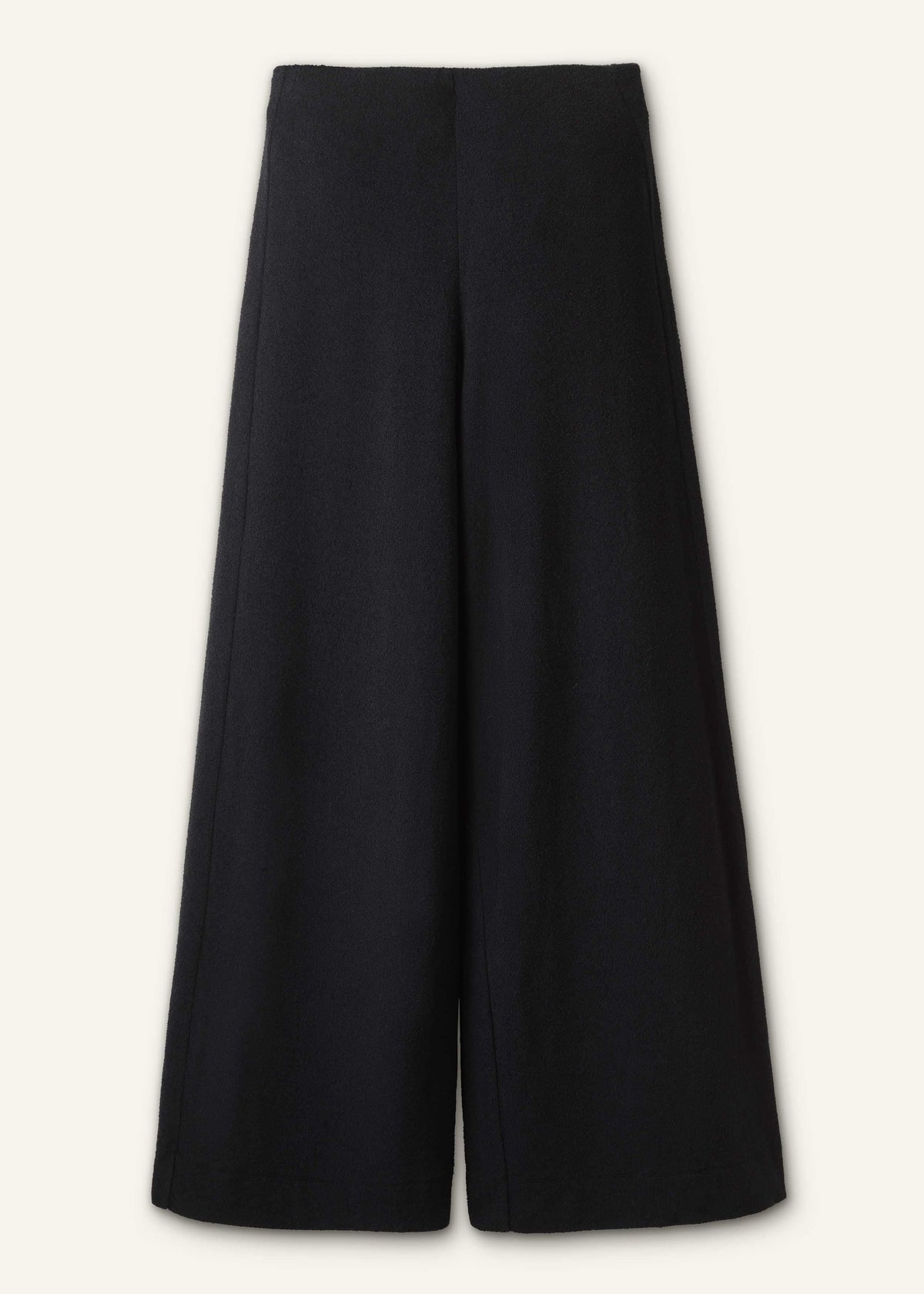 Black Textured Wide-Leg Palazzo Pant | ME+EM