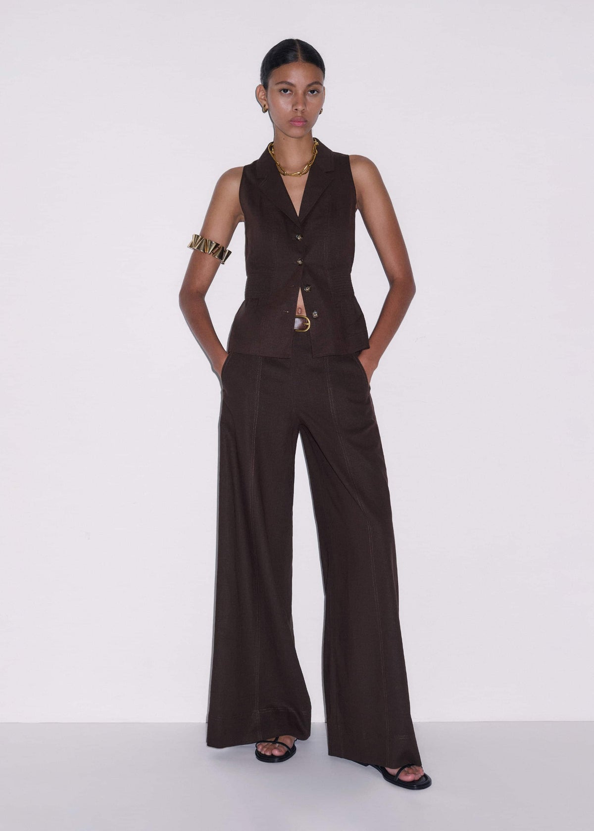 Brown Wide-Leg Pant | ME+EM