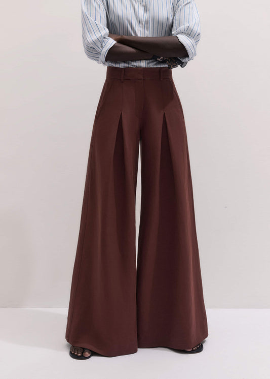 Cinnamon Brown Very Wide-Leg Pant | ME+EM