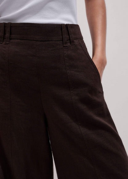 Brown Crop Wide-Leg Pant | ME+EM