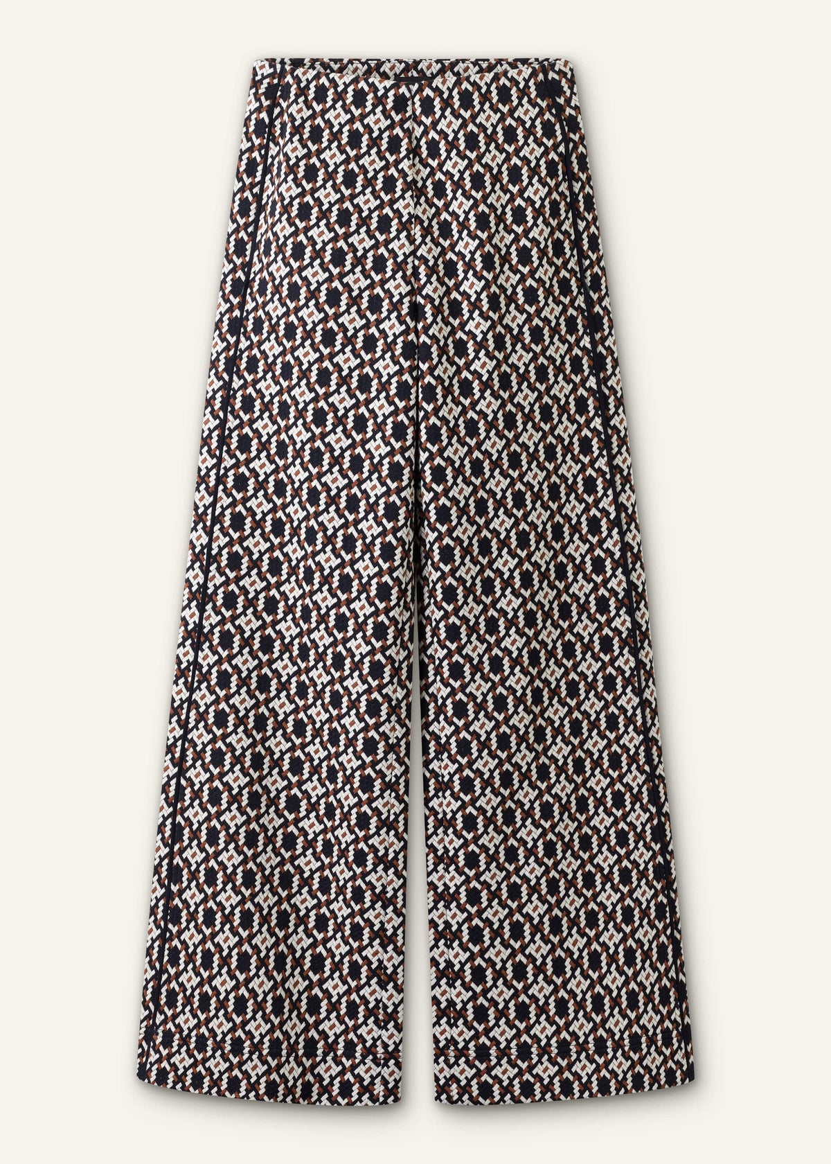 Navy Graphic Jacquard Wide-Leg Pant | ME+EM