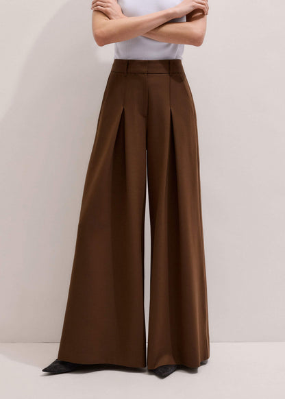 Walnut Brown Ultimate Very Wide-Leg Pant | ME+EM