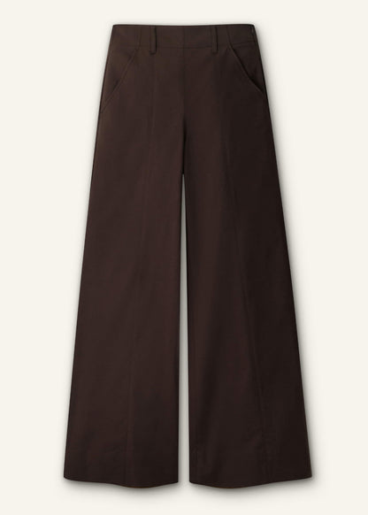 Brown High Waist Wide-Leg Pant | ME+EM