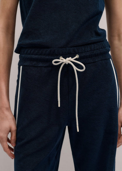 Navy Rib Trim Track Pant | ME+EM