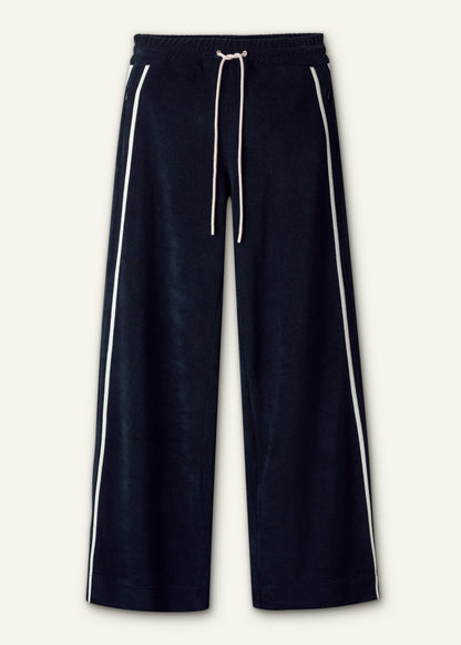 Navy Rib Trim Track Pant | ME+EM