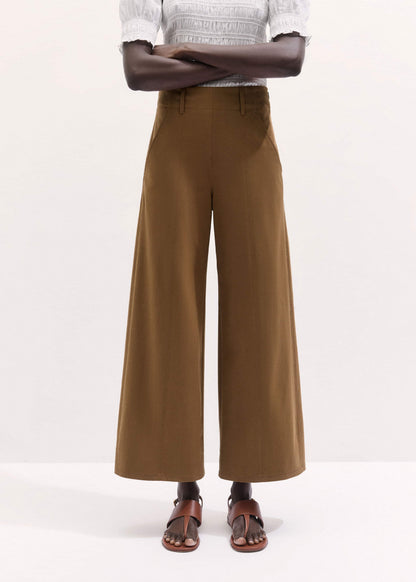 Brown Wide Crop Pant | ME+EM