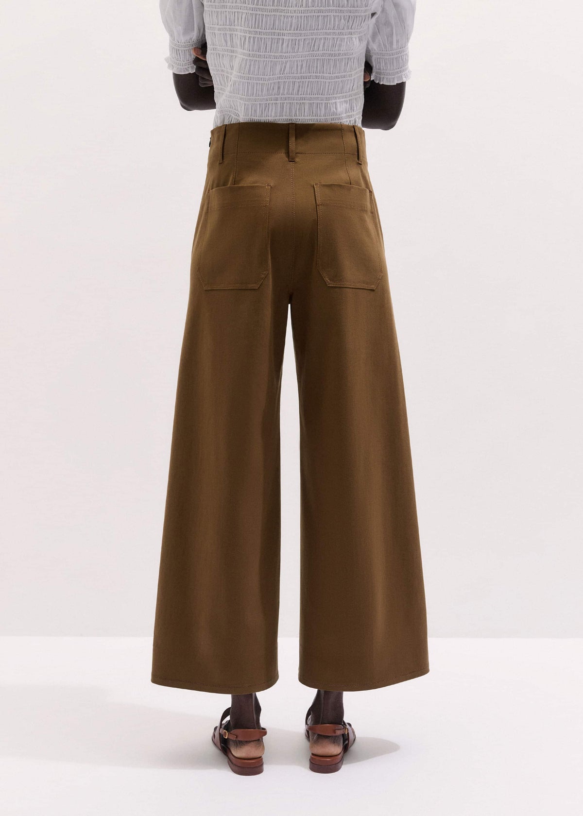 Brown Wide Crop Pant | ME+EM