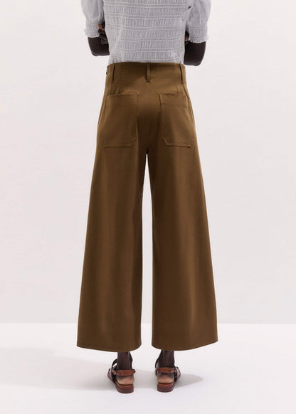 Brown Wide Crop Pant | ME+EM