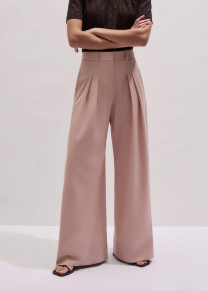 Pink Pleat Wide-Leg Pant | ME+EM