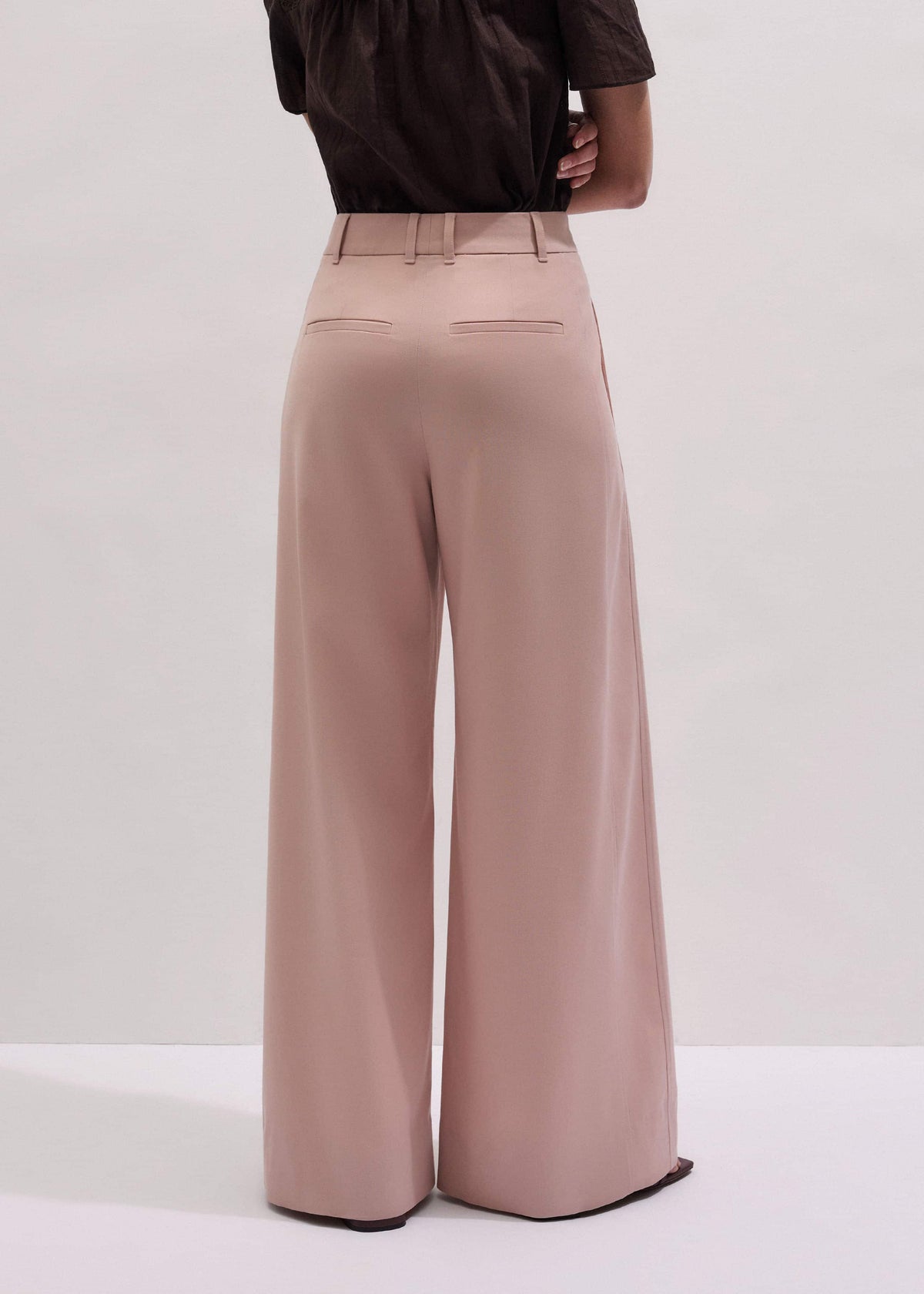 Pink Pleat Wide-Leg Pant | ME+EM