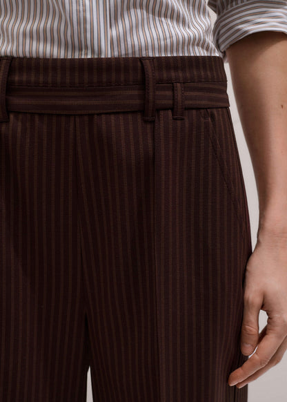 Cinnamon Pinstripe Wide-Leg Pant | ME+EM