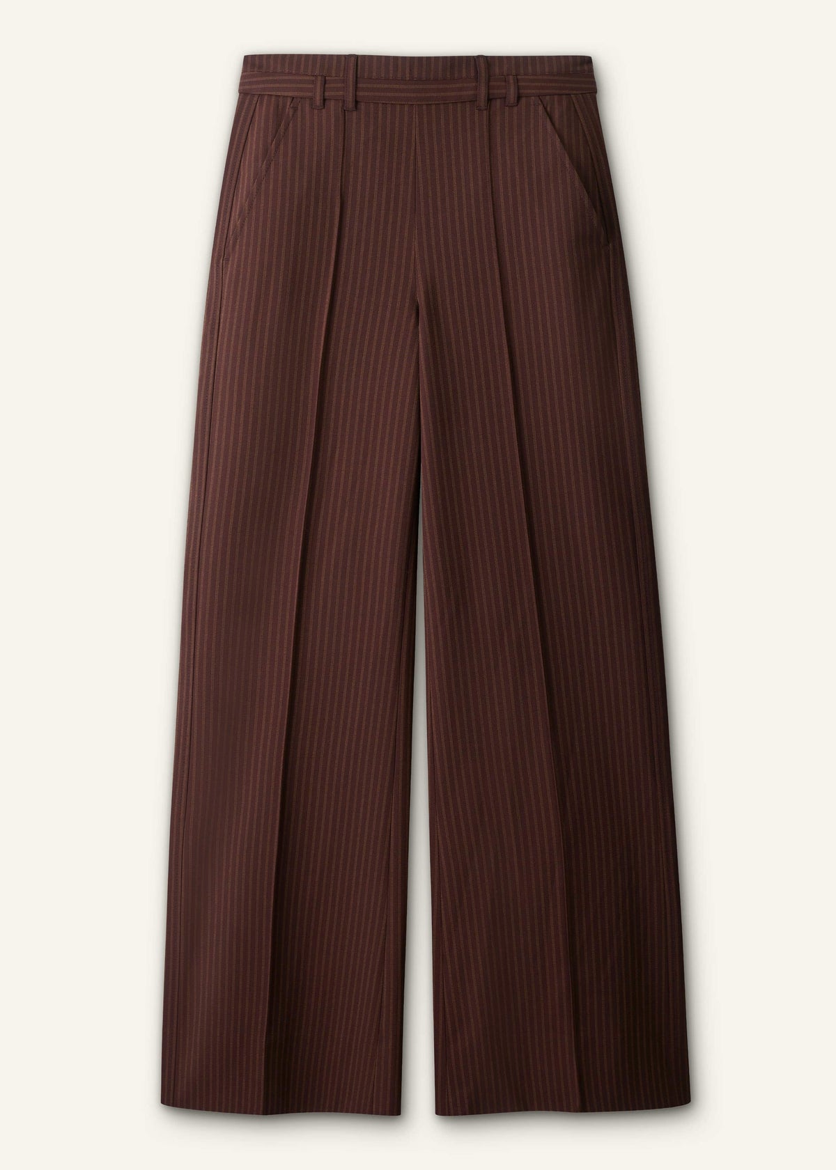 Cinnamon Pinstripe Wide-Leg Pant | ME+EM