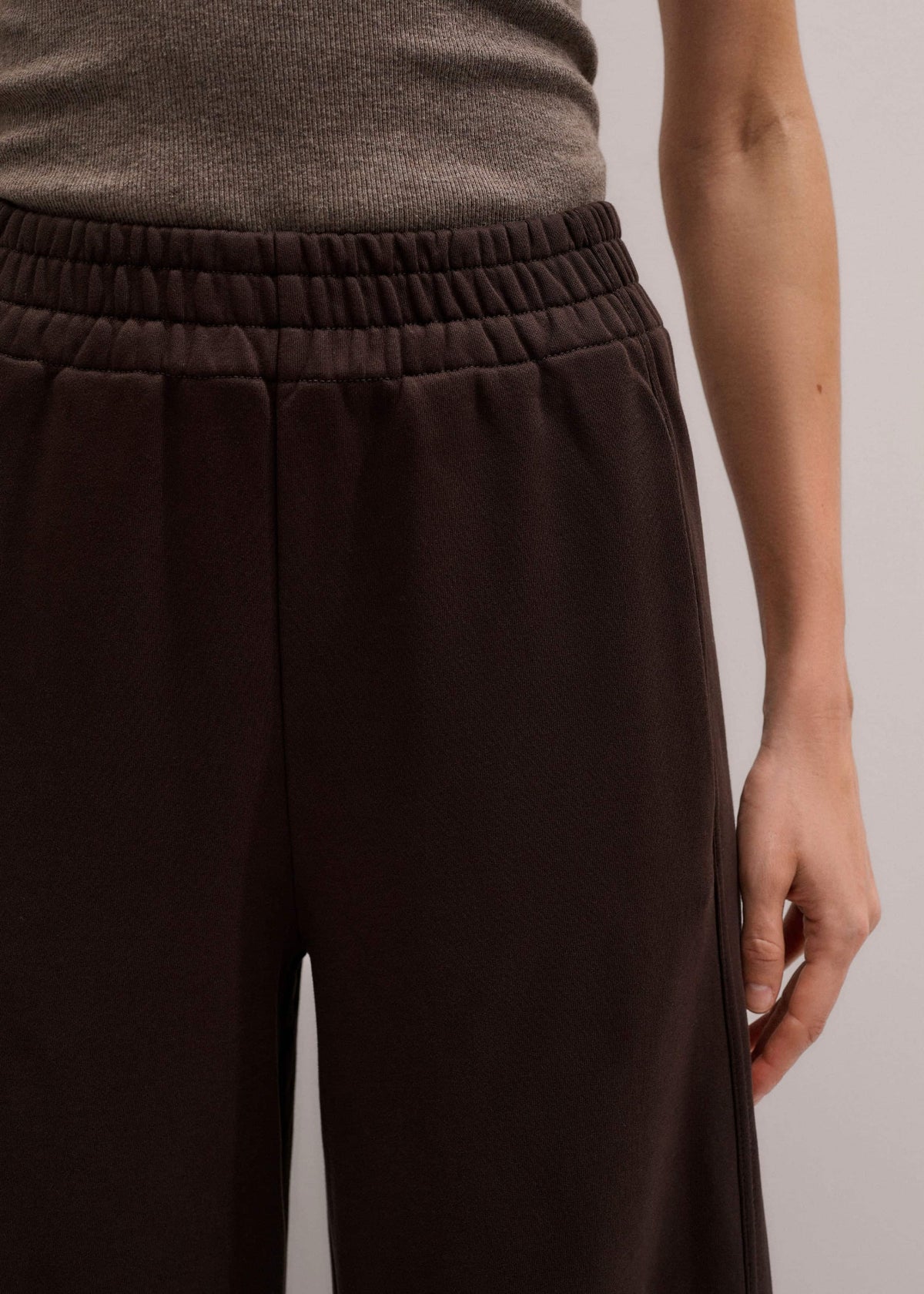 Brown Sweatshirt Wide-Leg Track Pant | ME+EM