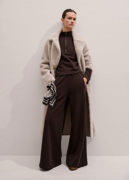 Brown Sweatshirt Wide-Leg Track Pant | ME+EM
