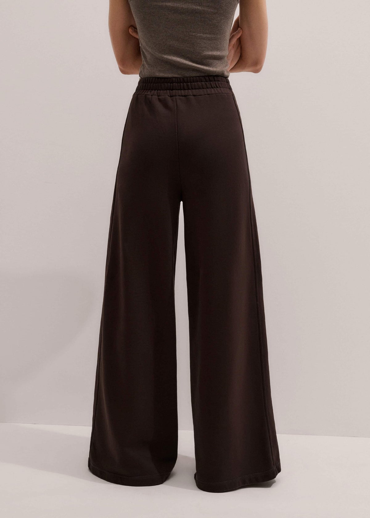 Brown Sweatshirt Wide-Leg Track Pant | ME+EM