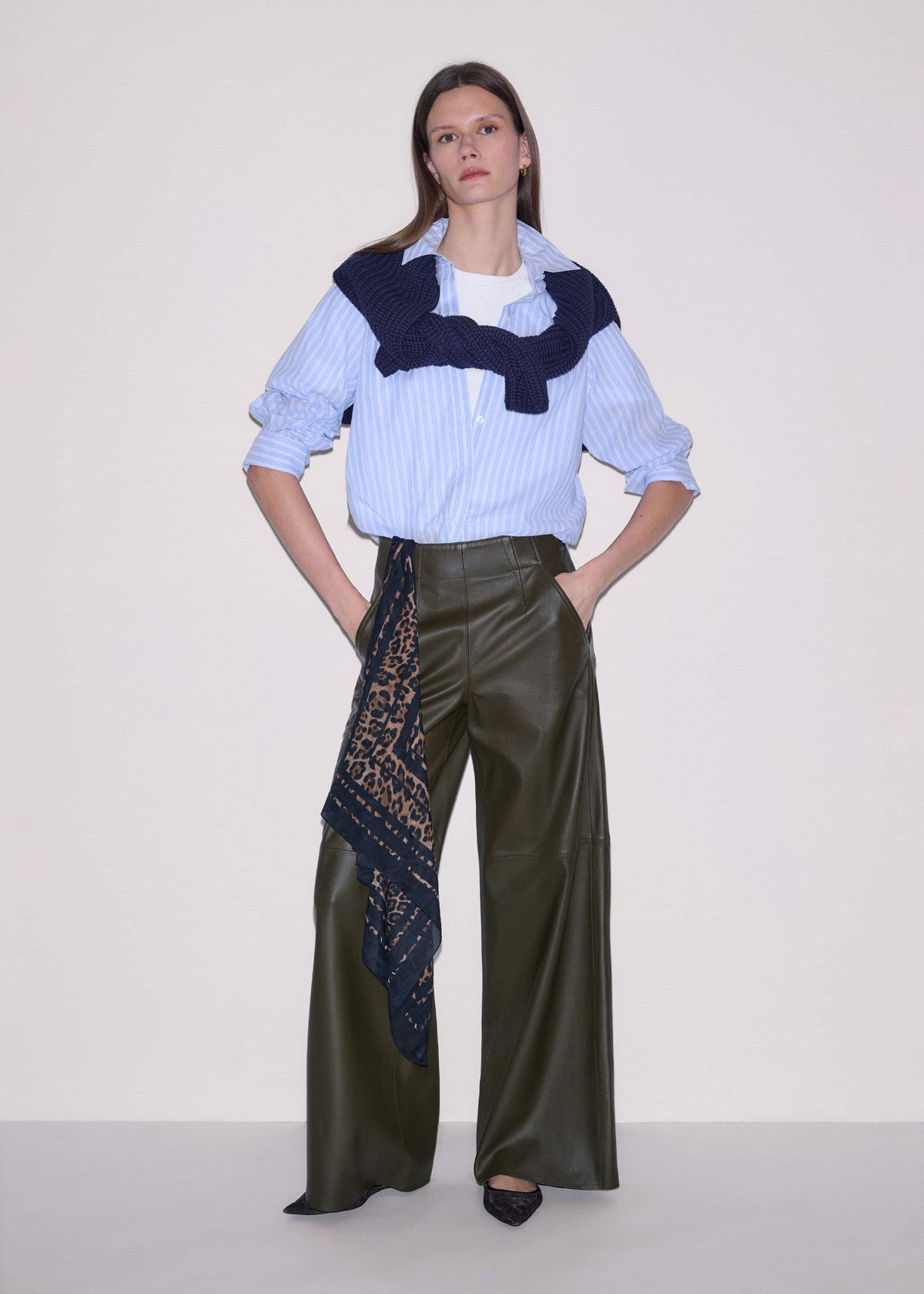 Olive Green Wide-Leg Pant | ME+EM