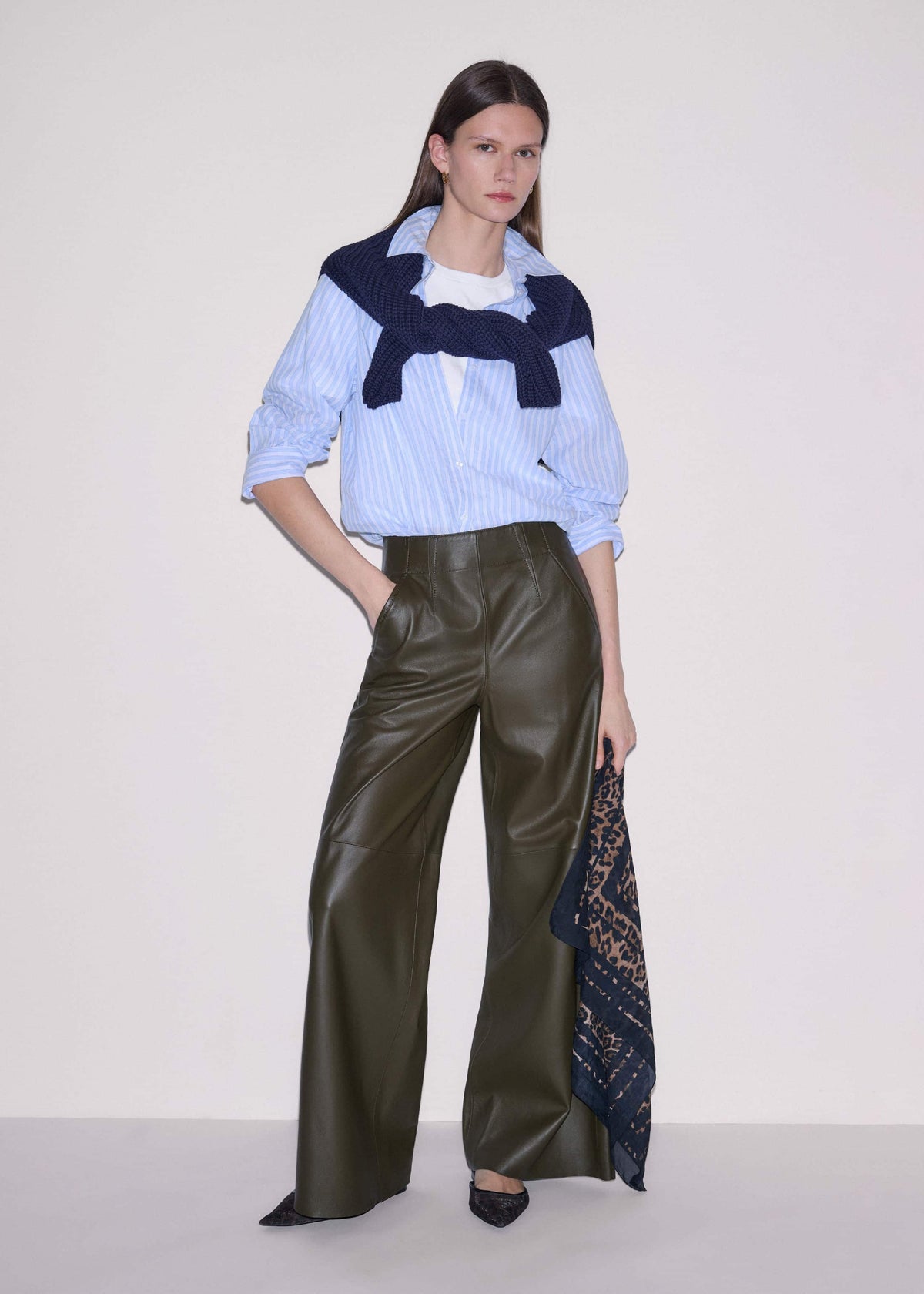 Olive Green Wide-Leg Pant | ME+EM