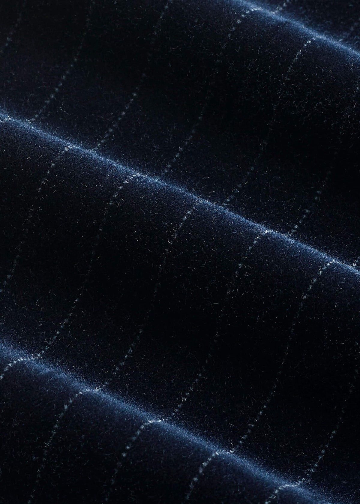 Navy Wool Pinstripe Wide-Leg Pant | ME+EM