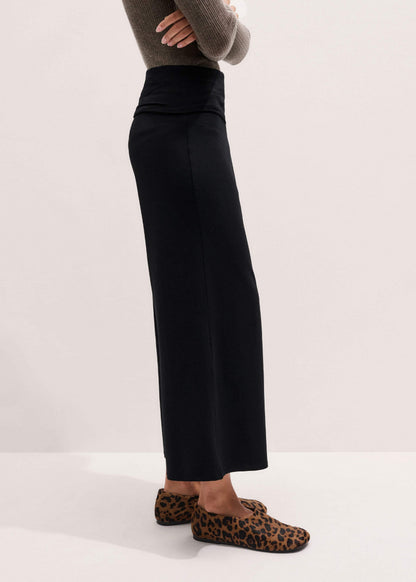 Black Icon Crop Palazzo Pant | ME+EM