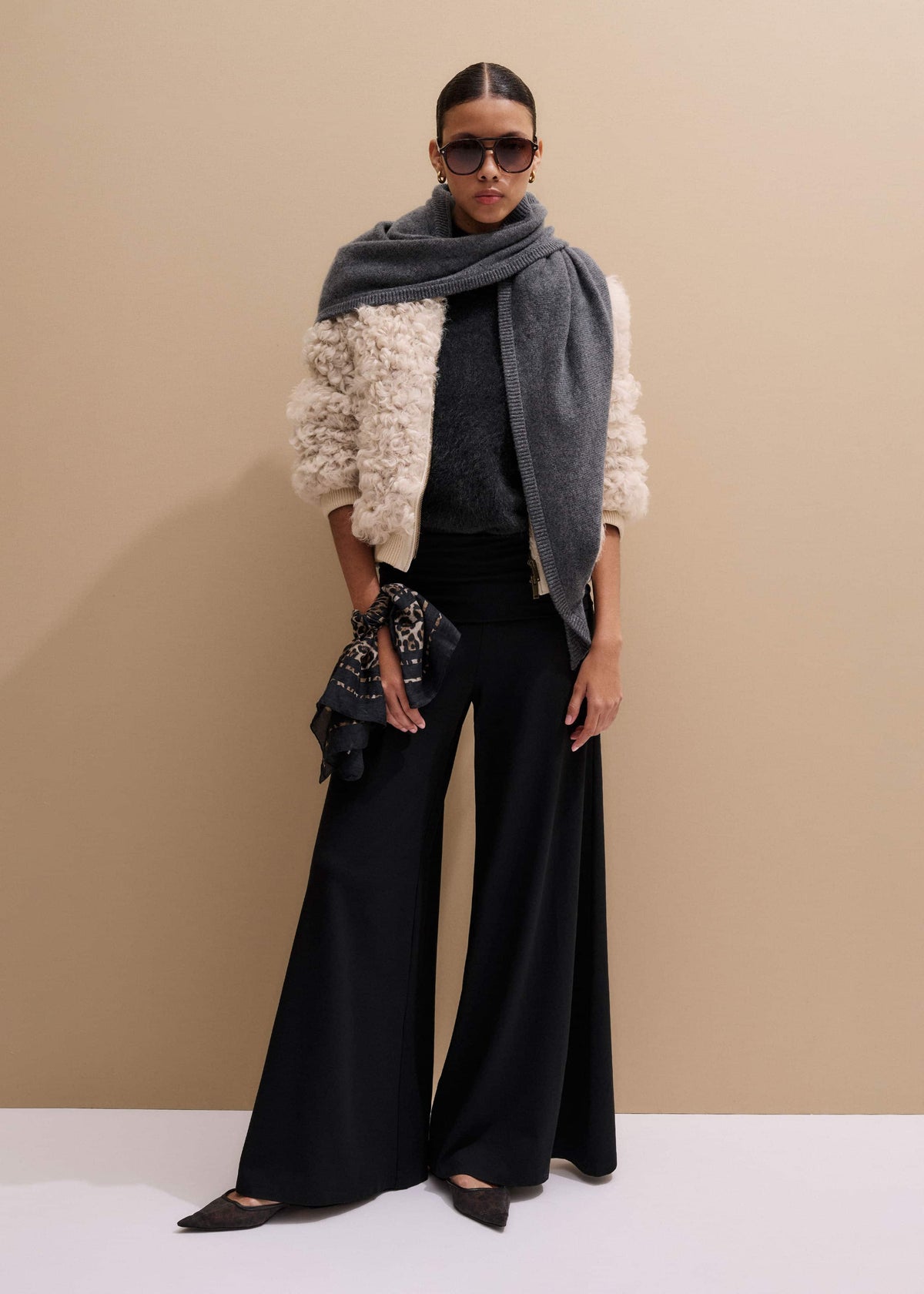 Black Super Wide Palazzo Pant | ME+EM