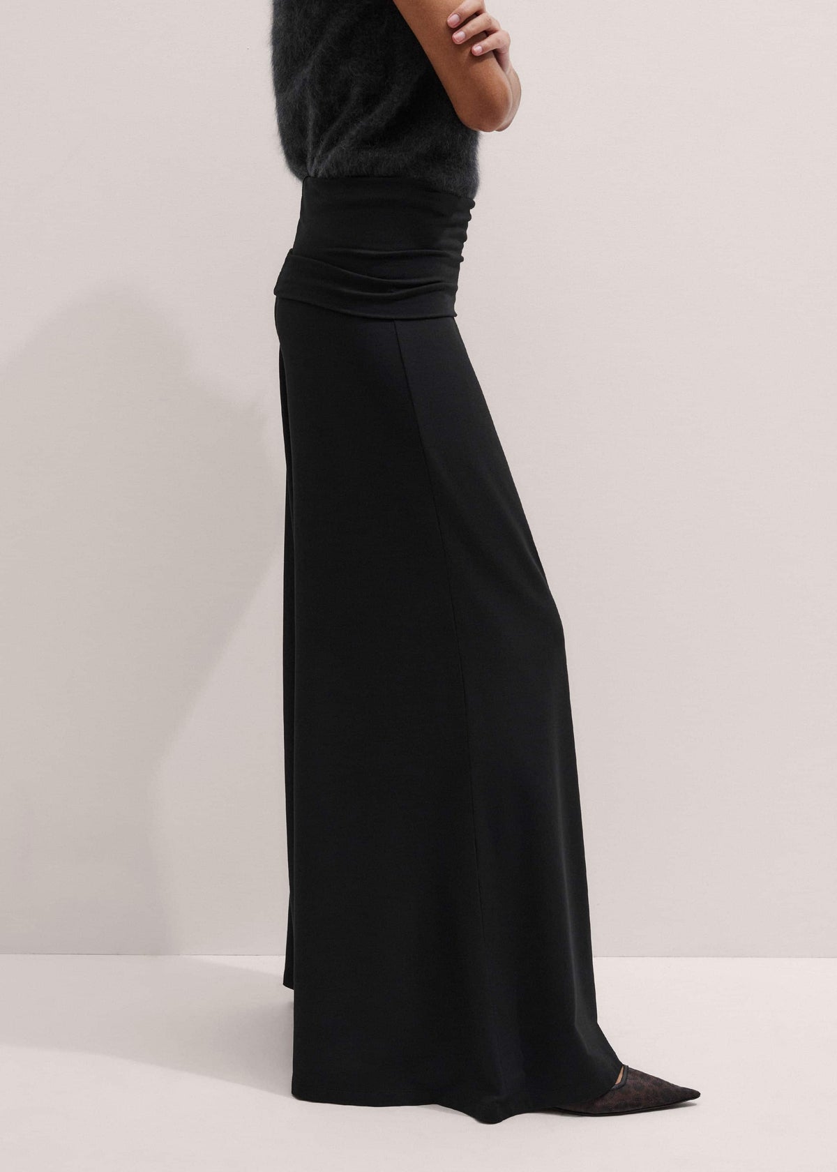 Black Super Wide Palazzo Pant | ME+EM