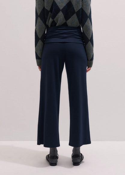 Crop Palazzo Pant - Dark Navy Travel Pants |Vacation Shop | ME+EM
