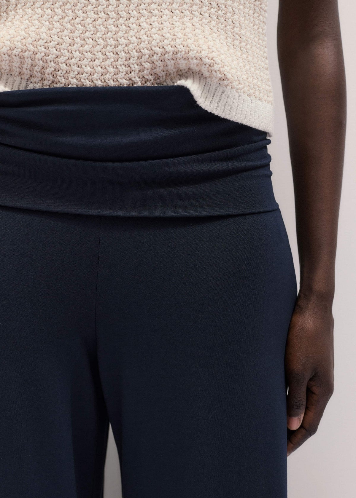 Navy Super Wide Palazzo Pant | ME+EM