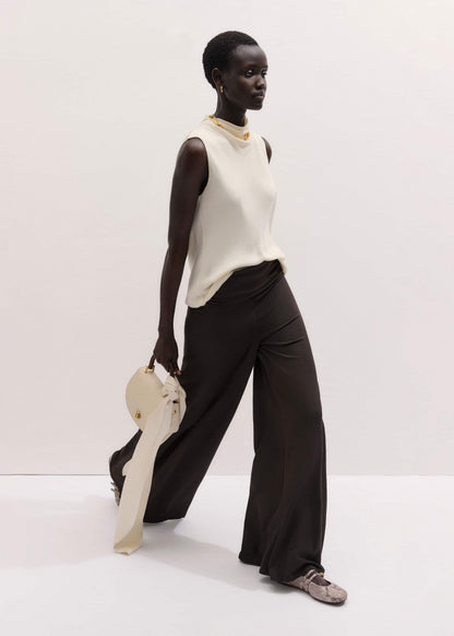 Brown Super Wide Palazzo Pant | ME+EM