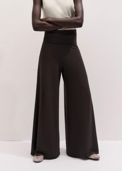 Brown Super Wide Palazzo Pant | ME+EM