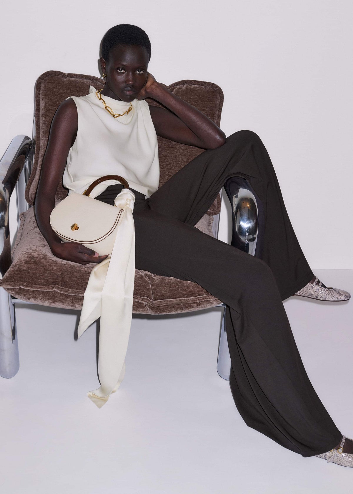 Brown Super Wide Palazzo Pant | ME+EM