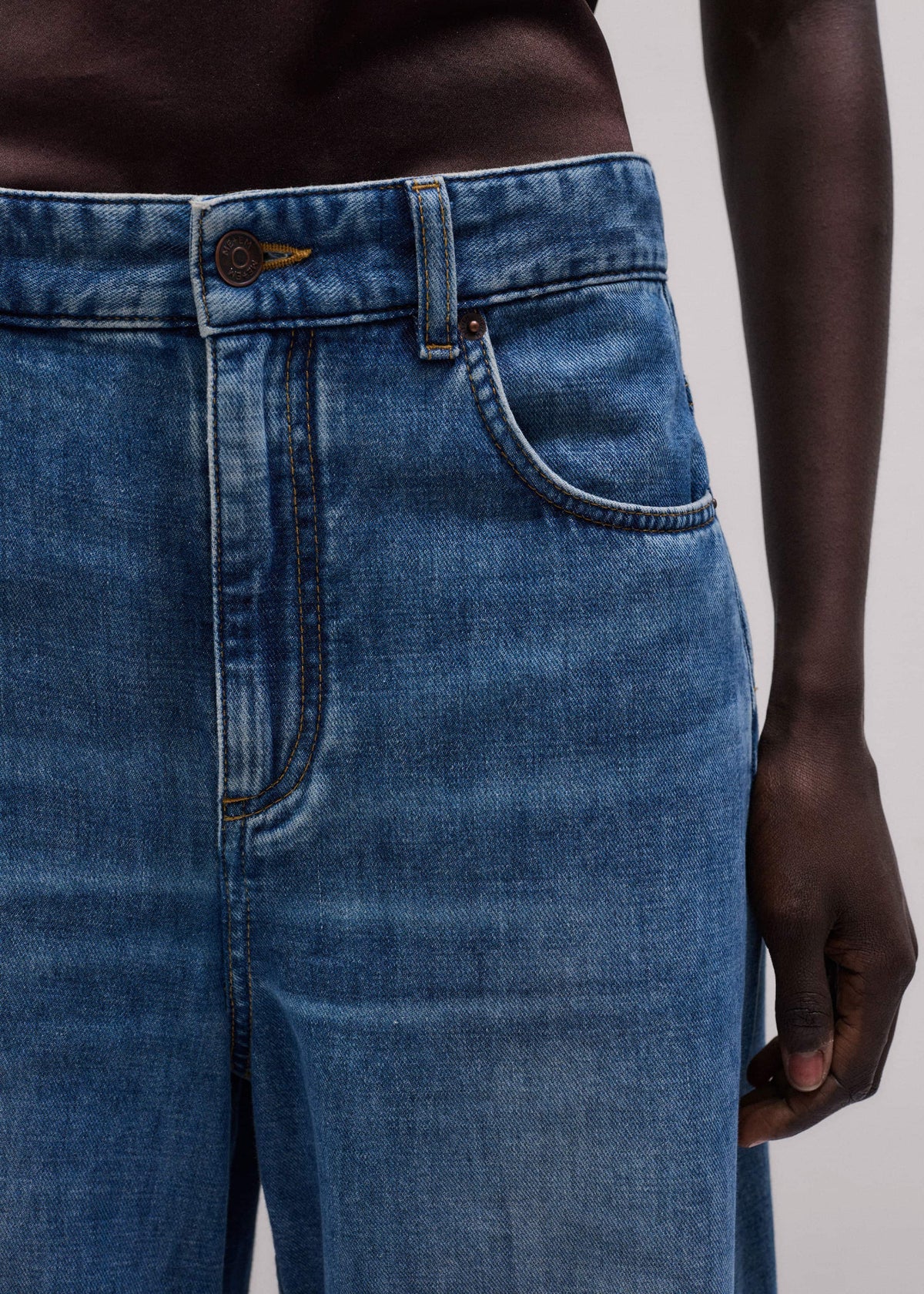 Blue Relaxed Baggy Wide-Leg Jean | ME+EM