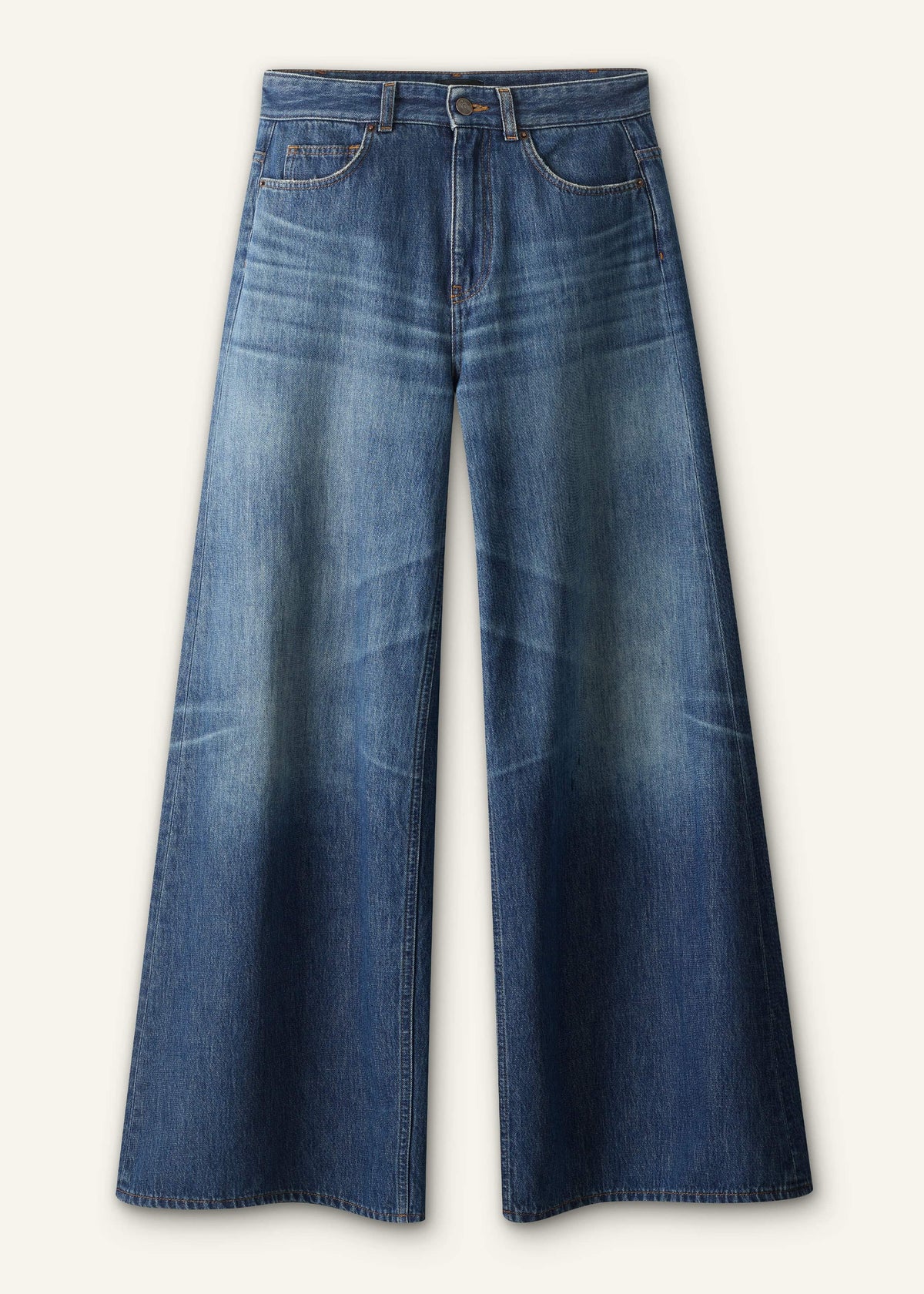 Mid Blue Super Wide Baggy Jean | ME+EM