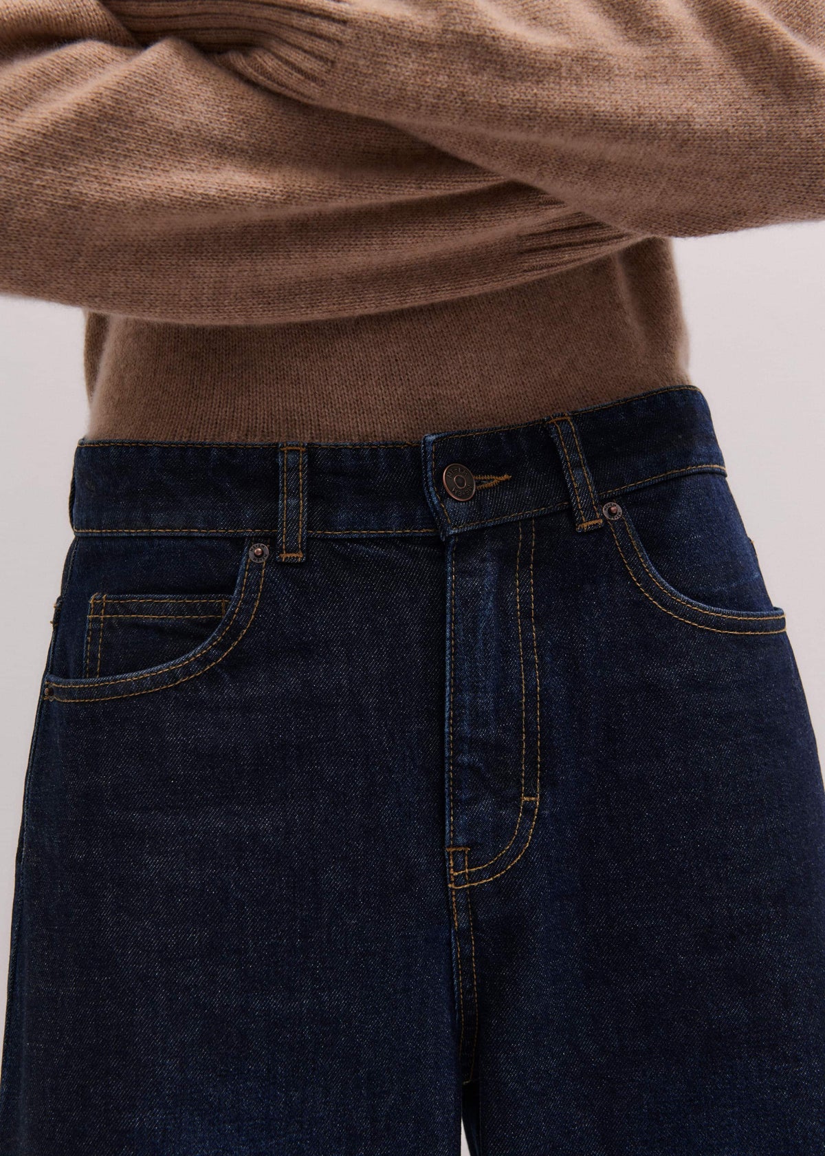 Dark Blue Rinse Wash Ultimate Wide-Leg Jean | ME+EM
