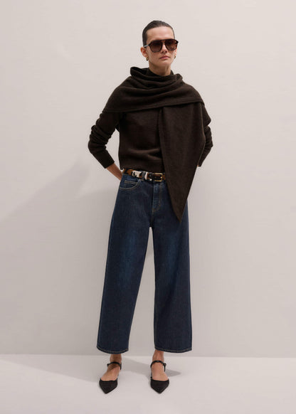 Dark Blue Straight Crop Jean | ME+EM