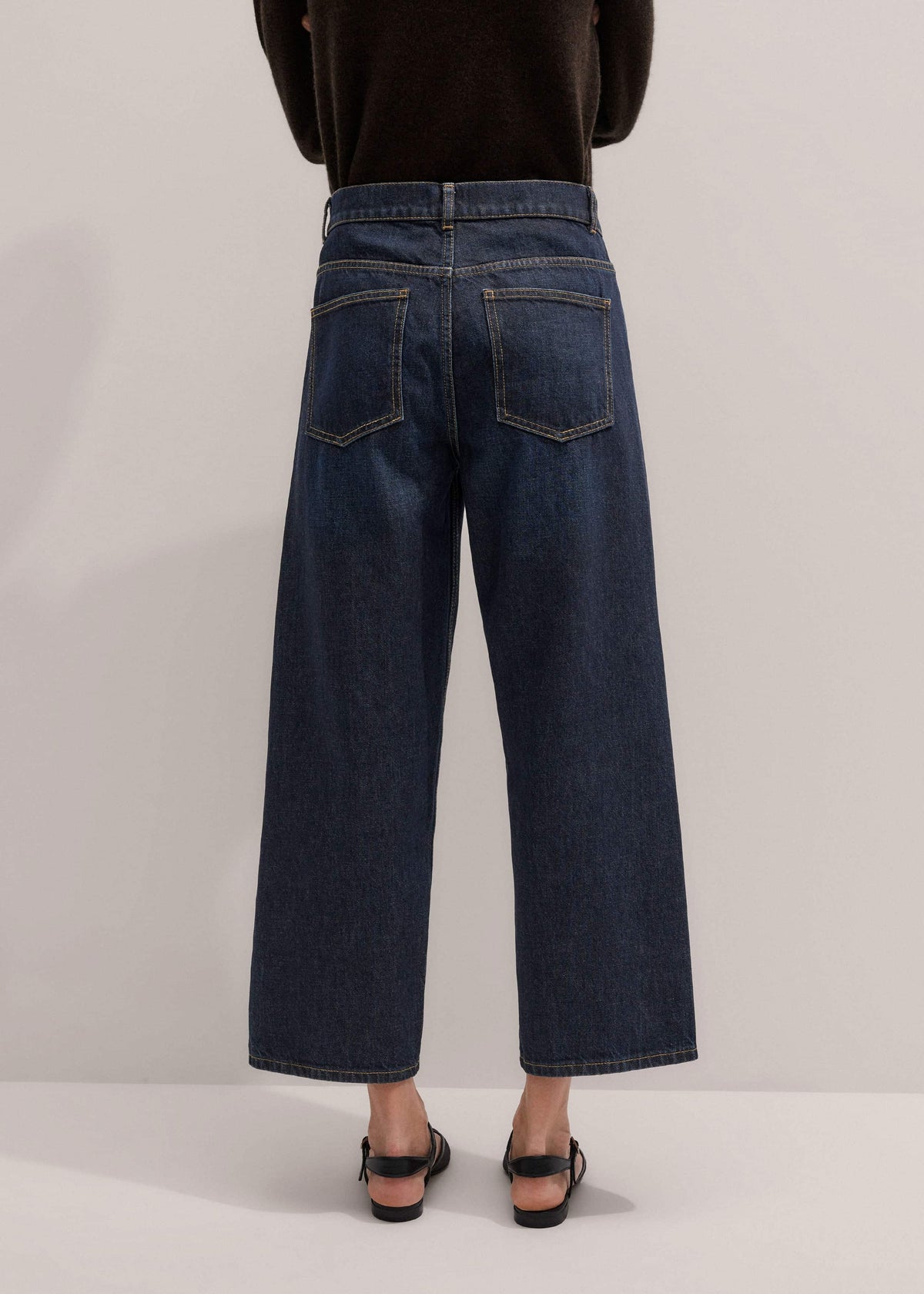 Dark Blue Straight Crop Jean | ME+EM