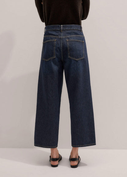 Dark Blue Straight Crop Jean | ME+EM