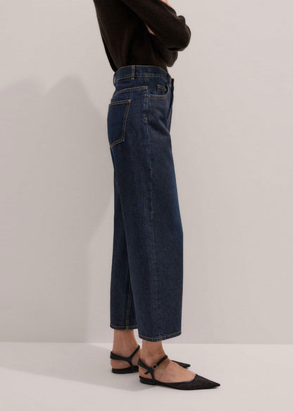Dark Blue Straight Crop Jean | ME+EM