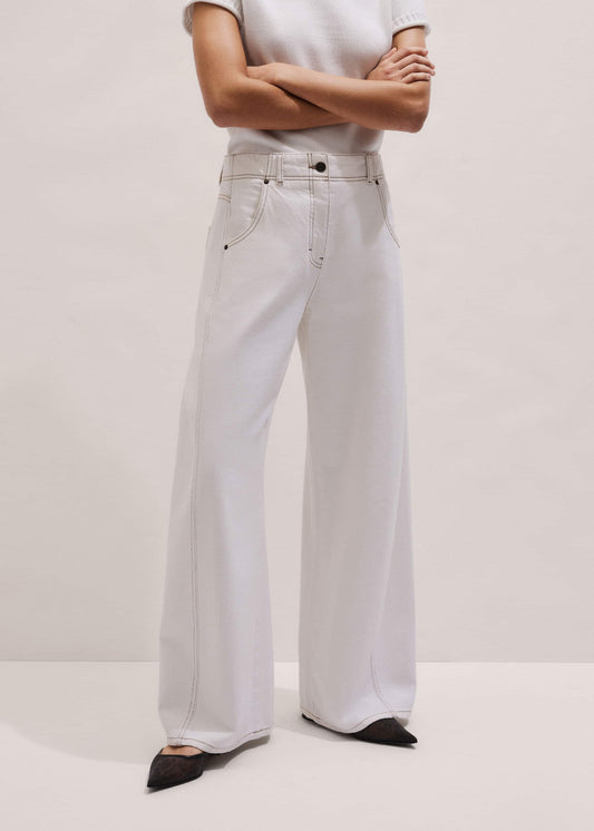 White Relaxed Engineered Jean | ME+EM