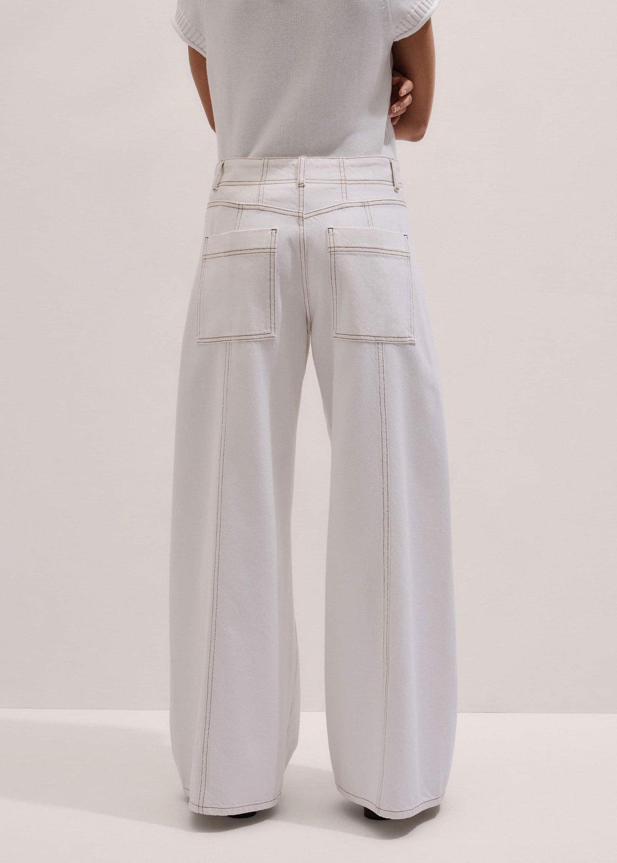 White Relaxed Engineered Jean | ME+EM