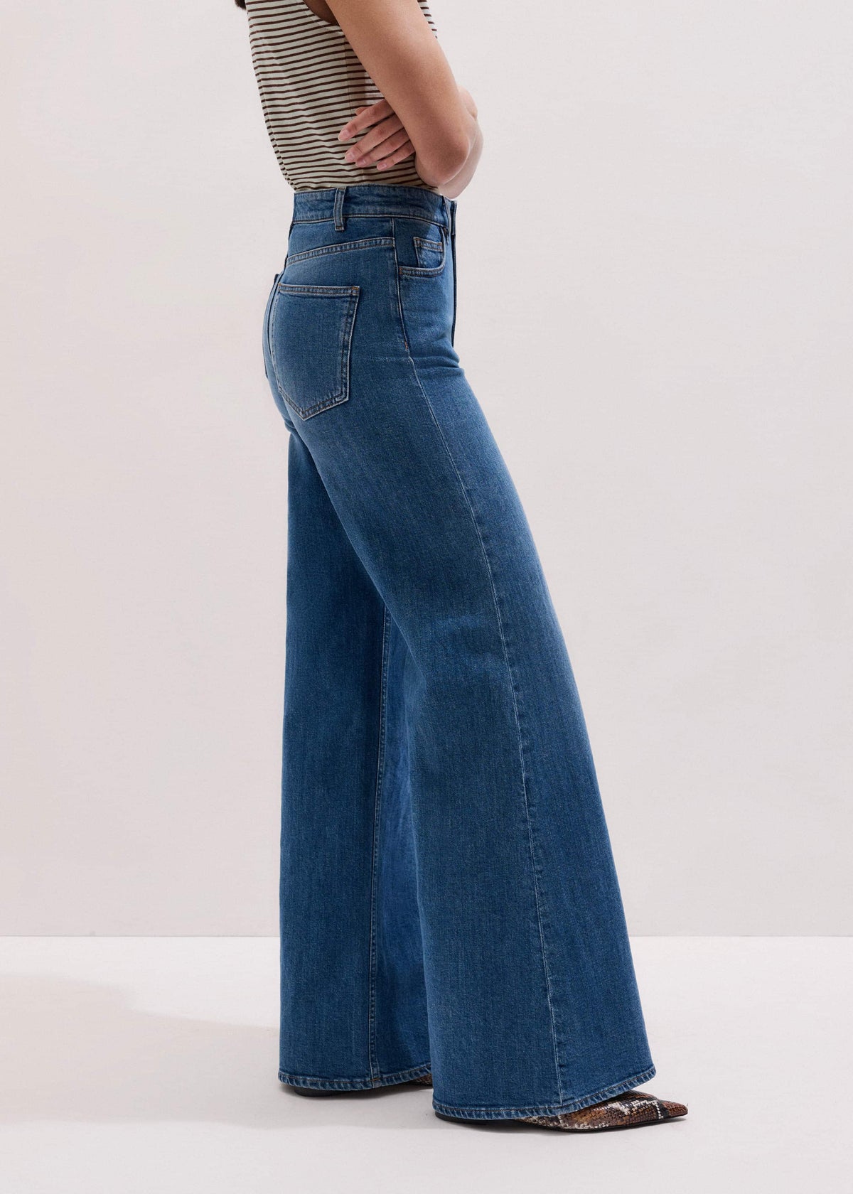 Blue Super Flare Wide Jean | ME+EM